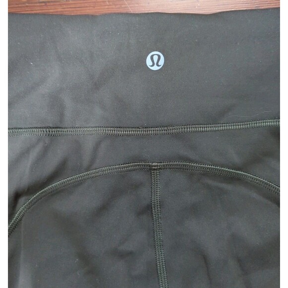 LULULEMON LEGGINGS WOMEN'S SZ 4 GREEN POCKETS ATHLEISURE WORKOUT YOGA - Picture 3 of 9